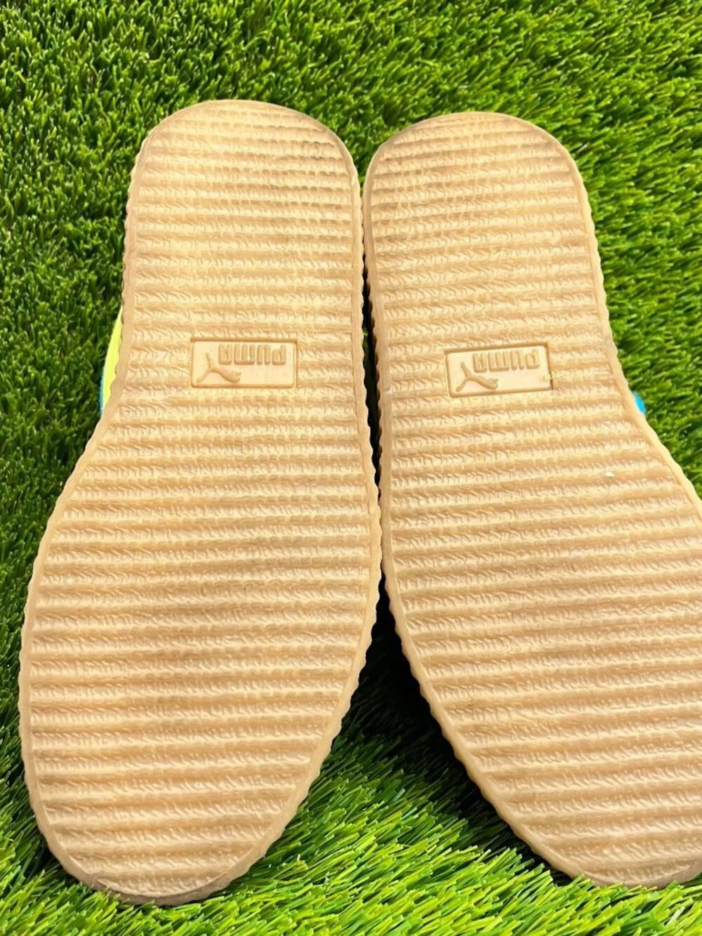 Puma x Fenty Creeper Phatty Girls Size 6Y Blue Green Gum Athletic Shoes Sneakers